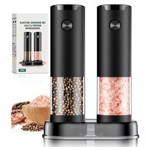 Electric Salt & Pepper Grinder Set Automatic Battery Pepper Mill